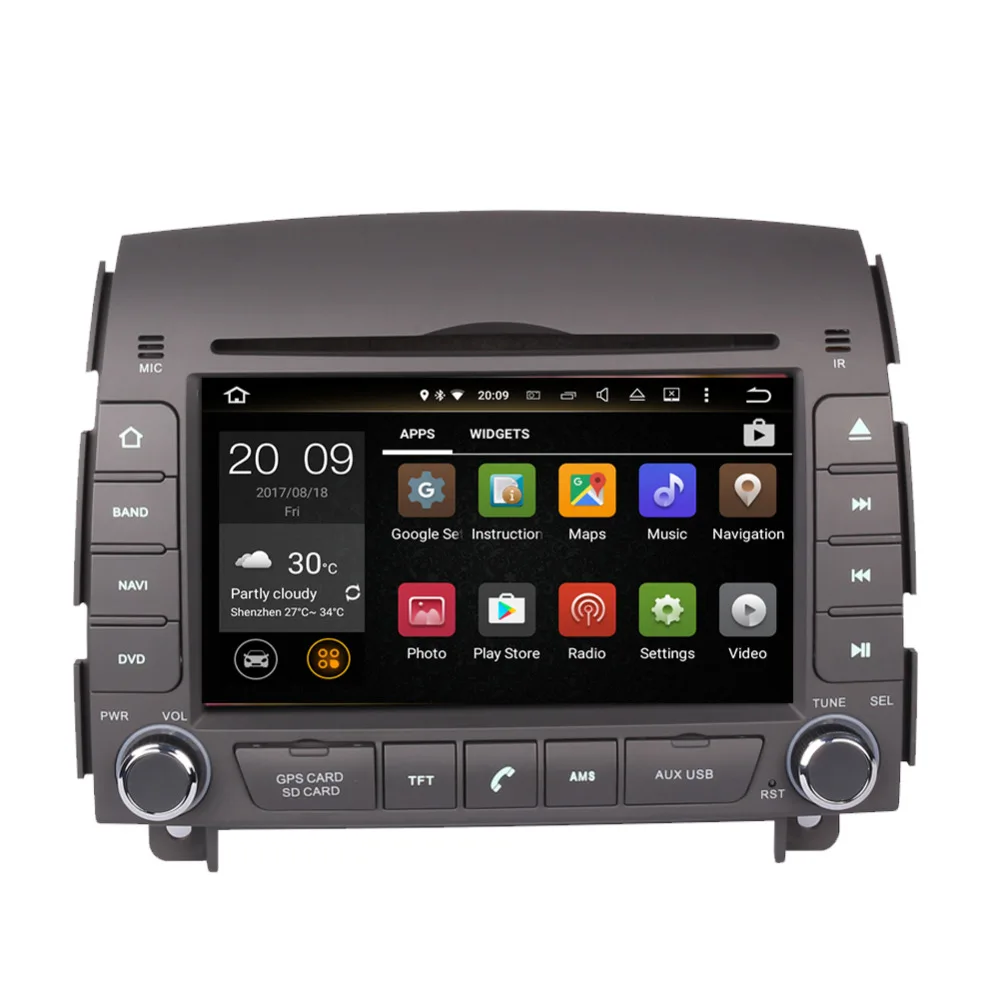 2 Din 4 Гб ОЗУ Android 9 0 автомобильный DVD плеер Bluetooth для Hyundai Sonata NF 2006 + GPS навигация
