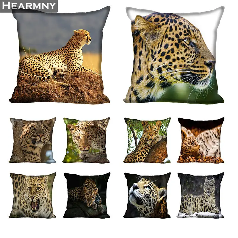 

Leopard Hot Sale Pillow Case High Quality New Year's Pillowcase Decorative Pillow Cover For Wedding Decorative Christmas Goods