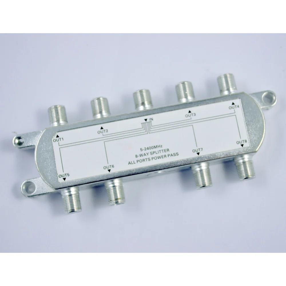 

Brand New 8- Way TV Antenna RF Coax Coaxial Cable Splitter for CATV Signal