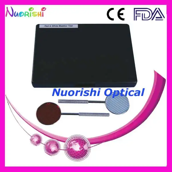 Ophthalmic Optometry Maddox Lens Kit Set 2 pcs in A Black Plastic Hard