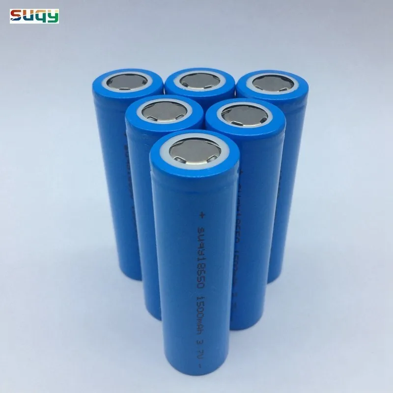 Suqy 3,7 v литий-ионный аккумулятор 18650 18650 1500mah 3,7 v для фонарика 18650 аккумуляторные батареи 3,7 V 12-40 шт