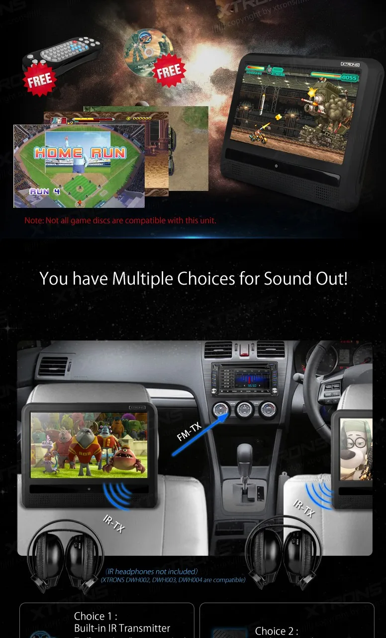 Cheap 2 pcs 9" HD Digital TFT Touch Screen Ultra-thin Design Car Headrest DVD Player support sd/usb/+2 IR headphones 9
