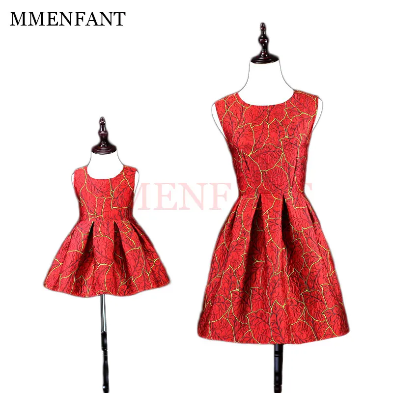 

Brand family matching mother daughter clothes dresses 2017 winter women girl tutu dress mommy and me clothes wedding party dress