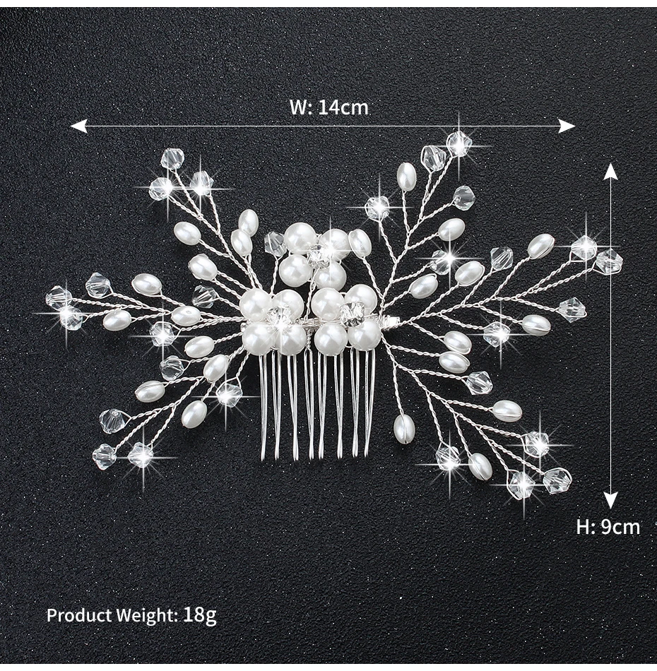 Модные свадебные расчески ручной работы заколки цветы хрустальные аксессуары для волос из жемчуга ювелирные украшения свадебные головные уборы для женщин
