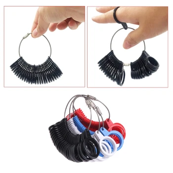 

Finger Ring Sizer Plastic Jewelry Making Measurement Mandrel Standard Size Tools