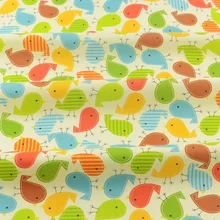Booksew хлопковый материал ткань лоскутное шитье желтые милые птицы дизайн текстиль квилтинг саржевая ткань Tela