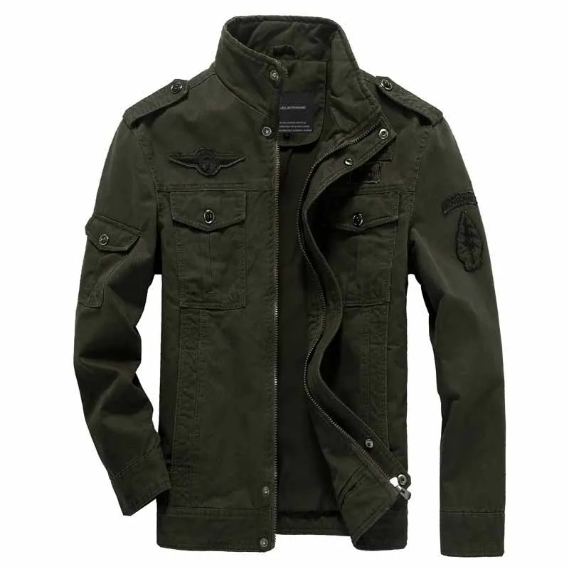 Камуфляжные военные куртки, пальто, мужские армейские зимние куртки, мужские пальто, хлопок, толстый бархат, куртка-бомбер, мужские M-6XL - Цвет: normal green 8331