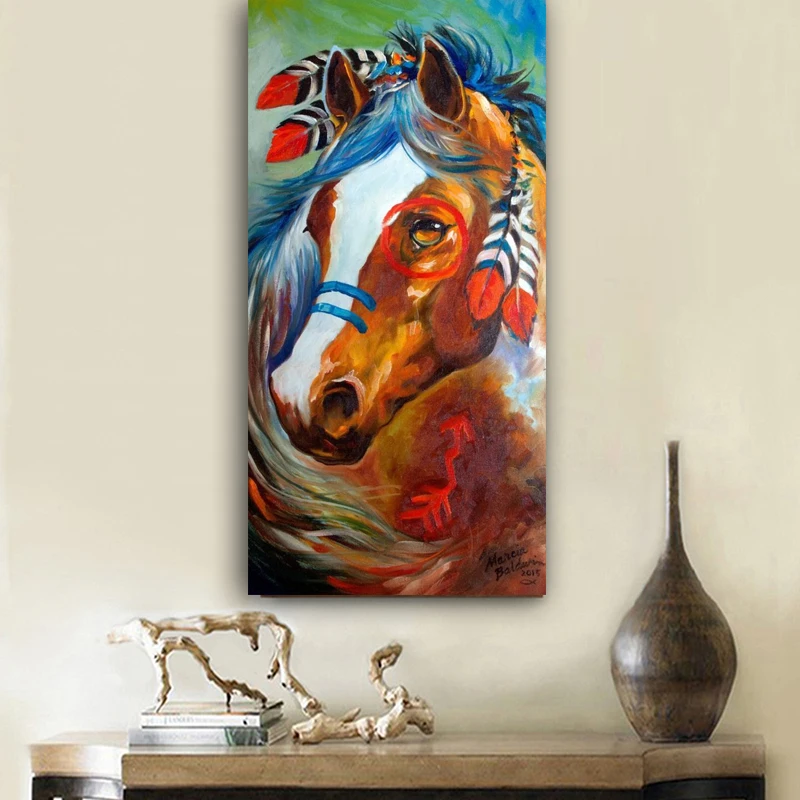 

RELIABLI ART Canvas Painting War Horse Pictures Abstract Painting Wall Art For Living Room Prints Poster Home Decor No Frame
