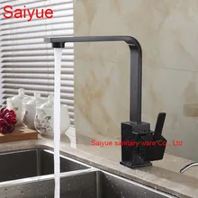 Новое поступление европейский стиль винтажный античный полированный черный латунный поворотный смеситель мойки кран 360 градусов вращающийся кухонный смеситель