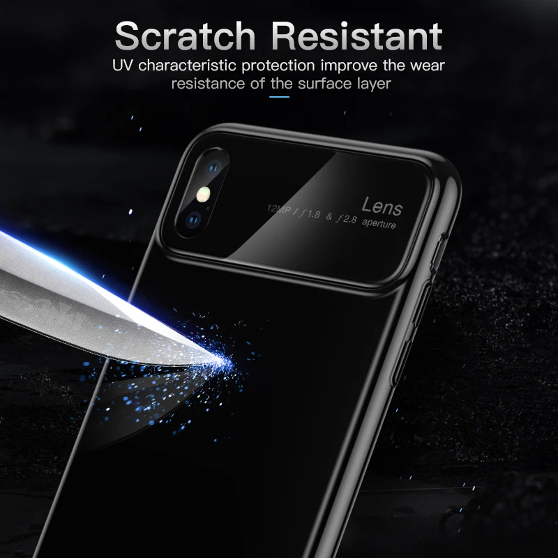 KUULAA роскошный зеркальный стеклянный чехол для iPhone X тонкий ударопрочный телефона