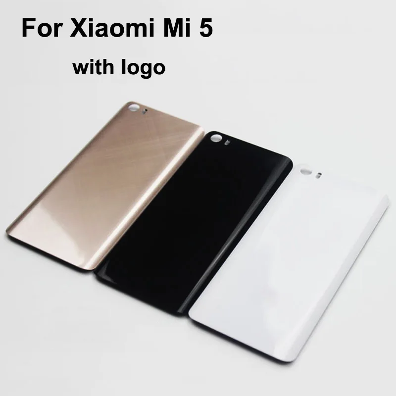 

100% Original new 3D glass 5.15 Inch with logo Back Cover For Xiaomi Mi5 Housing Battery Door For Xiaomi Mi 5 Battery Back Cover