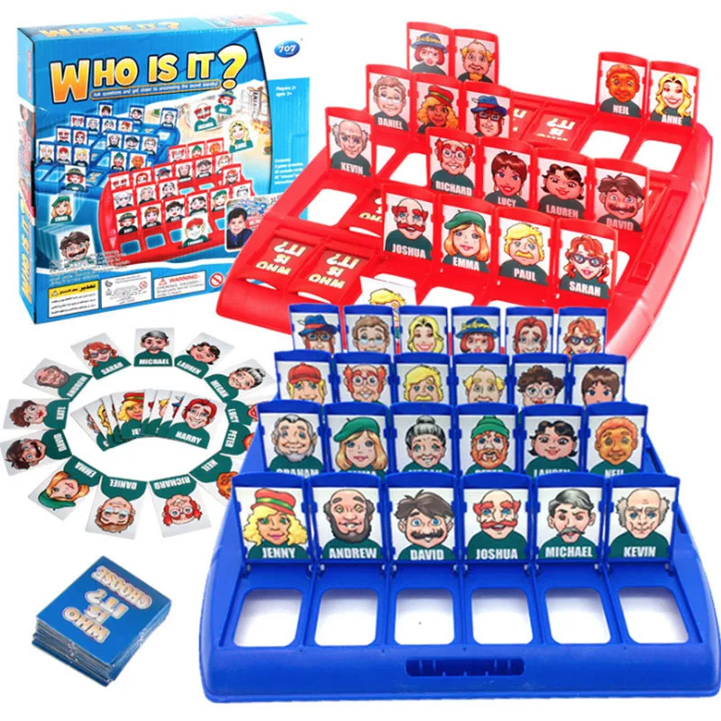 

Who Is It Classic Board Game Ask questions and get closer to uncovering the secret identity Funny Family Guessing Games toys