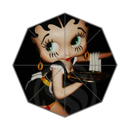 Горячая на заказ Betty Boop Лучший милый, симпатичный дизайн Портативный Модный стильный полезный складной зонтик#-efw1