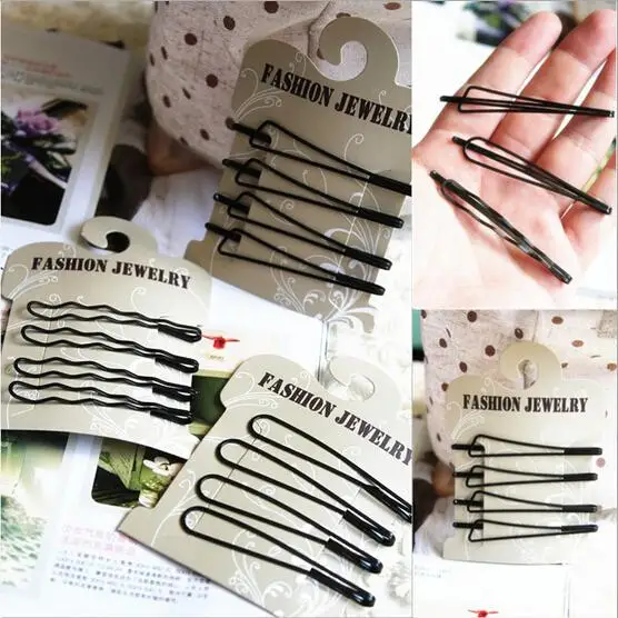 Free Shipping 4Pcs set headwear hair accessories Hair Clips Bobby Pins Invisible Curly Wavy Grips Salon