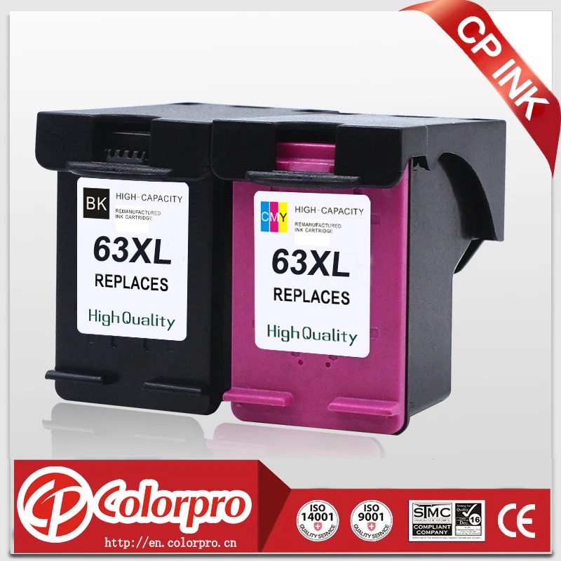 CP 63 оптом для hp 63XL 63 чернильный картридж для hp Officejet 3833 5255 5258 4650 3830 hp DeskJet 2130 1112 3632 принтер(2PK