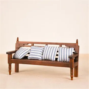 

1:12 Dollhouse Miniature Furniture Living Room Garden Bench Couch W/Cushions
