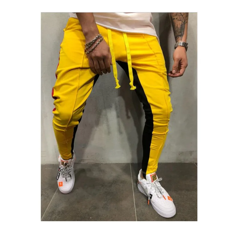 

Men jogging Men pencil pants Casual joggers sweatpants Men cotton patchwork Pants autumn trousers hip hop pantolon plus size