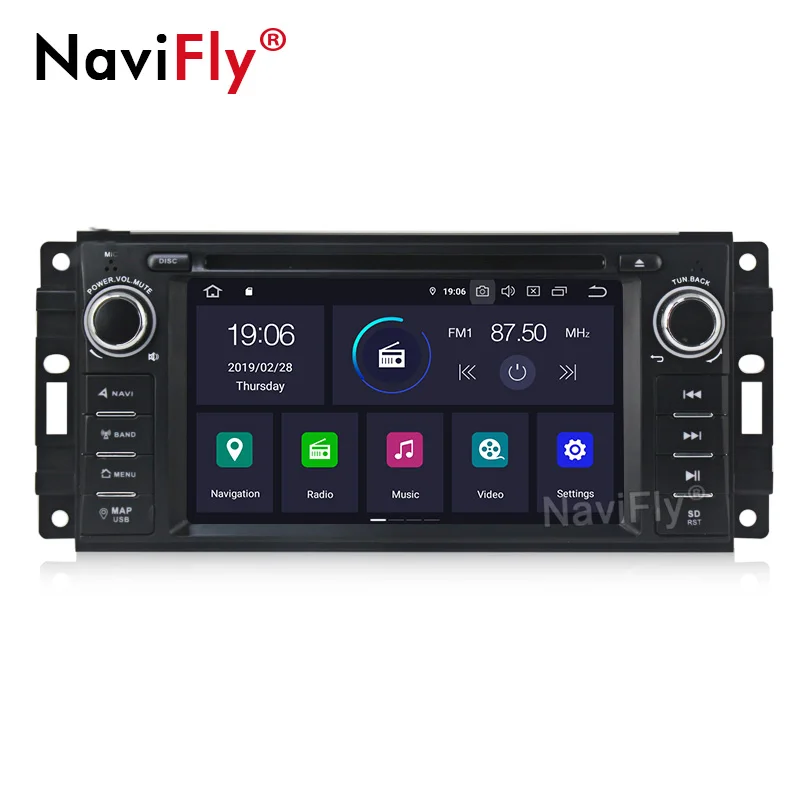 Sale NaviFly IPS+DSP Android 9.0 Car dvd radio for Jeep grand wrangler patriot compass journey Commander Chrysler 2GB GPS multimedia 4