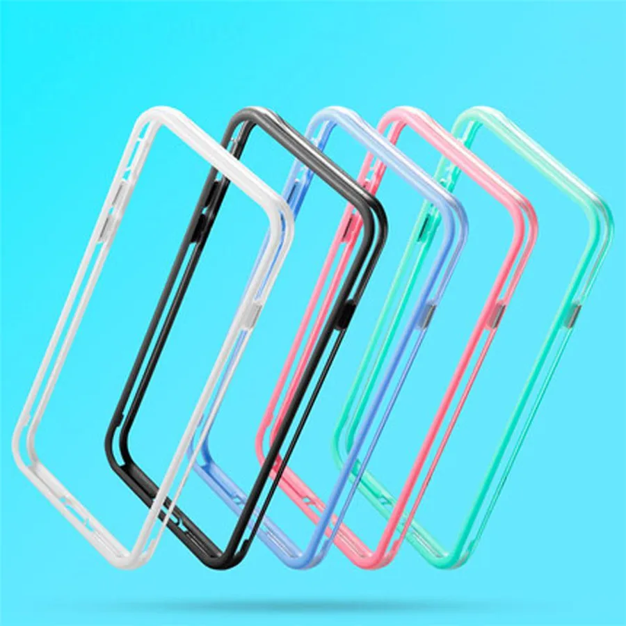 

Soft Silicone Bumper Frame Case for iPhone X 8 7 7 Plus 6 6s 5 5s SE Cases Cover Clear Side Protection for iphone 6 6s 7 8 plus