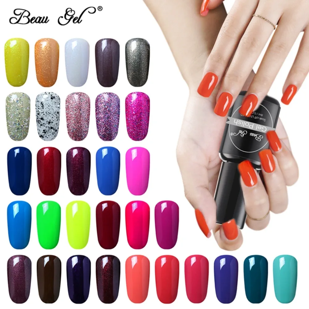 Beau Gel 8ml Nail Polish Soak off UV LED Hybrid Gel Varnish Nail Primer Nail Art Manicure Nails
