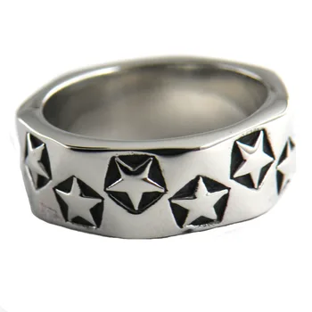 

FANSSTEEL Stainless steel jewelry star around band Ring FSR12W57
