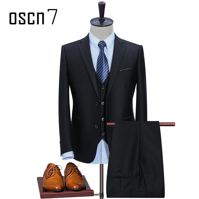 Oscn7 Business Leisure Slim Fit Mens Suits High Quality Single breasted ...