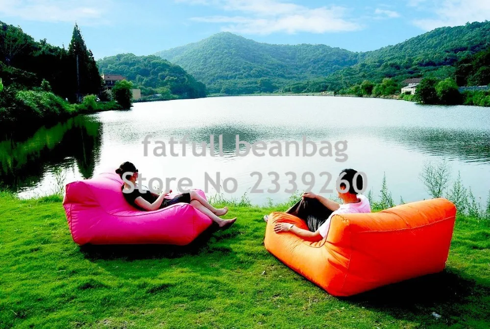 Cover only No Filler-Two room seat people outdoor bean bag furniture,large size beanbag sofa chair,Blue Float lounger on water