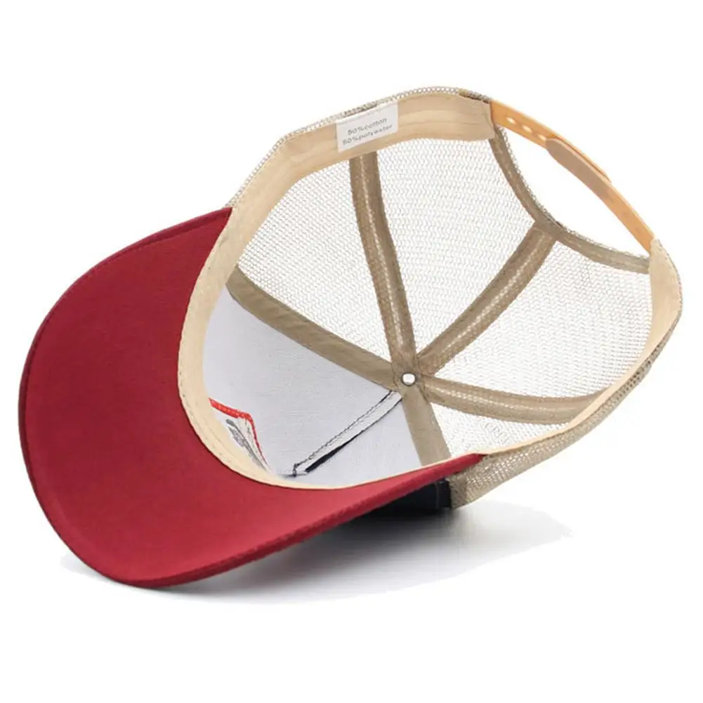 Винтажная бейсбольная шапка с сеткой, летняя повседневная Кепка с вышитым животным петухом