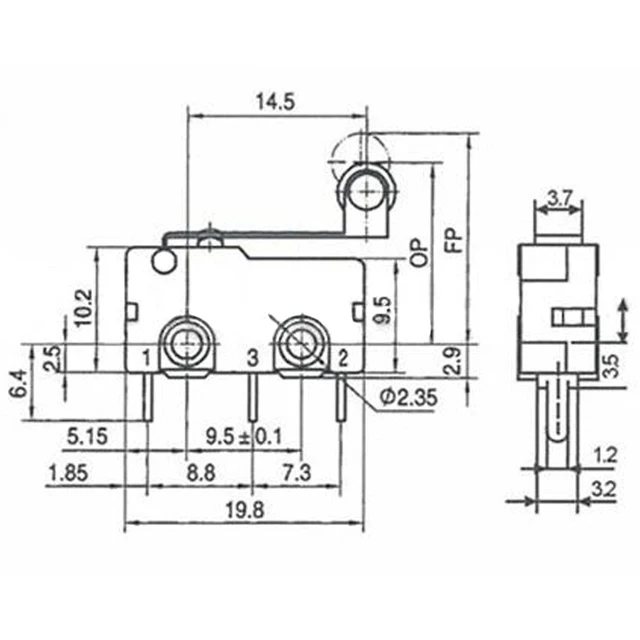 10 Pcs Mini Micro Limit Switch Roller Lever Arm SPDT Snap Action LOT Switches Toggle Brand Name: ELEABC