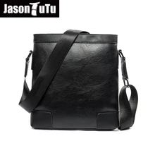 Джейсон пачка сумка высокого качества Искусственная кожа маленькие сумки на плечо для мужчин Повседневное черные мужские сумки через плечо B227