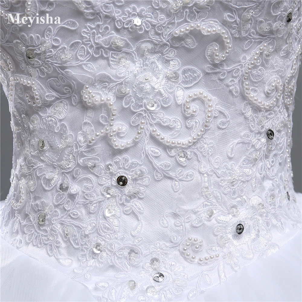 ZJ9066 белое кружевное платье цвета слоновой кости с жемчугом Свадебные платья для невесты Большие размеры макси размер 2 4 6 8 10 12 14 16 18 20 22 24 26