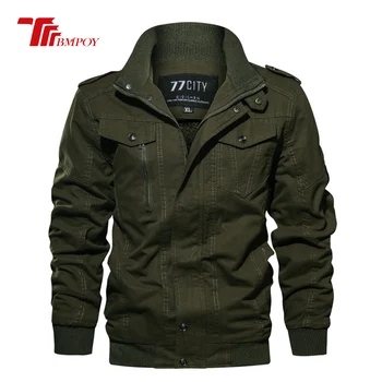 

Military Men Jacket Winter Cotton Coat Army Men's Pilot Jacket Air Force Autumn Casual Cargo Jackets 2701