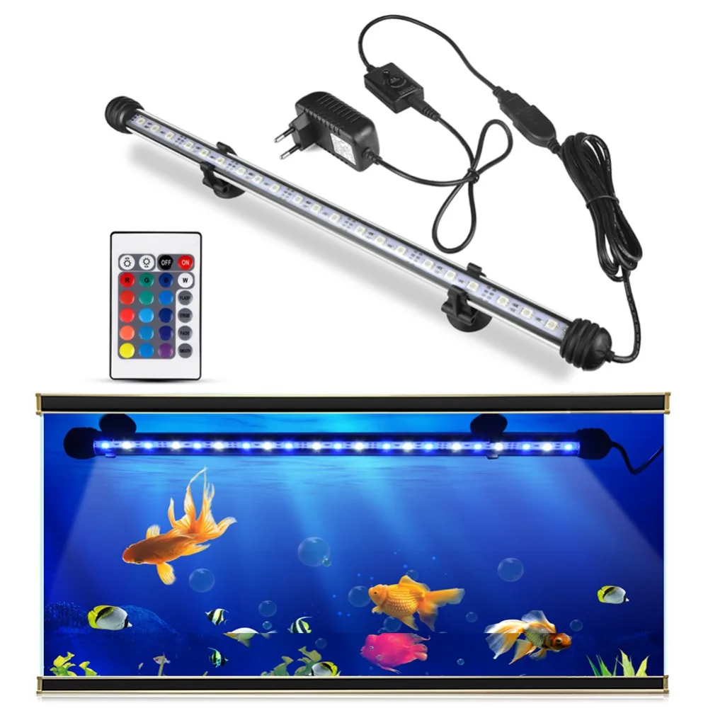 

IP68 Waterproof EU Plug RGB LED Aquarium Light Fish Tank LED Bar Light Aquarium lamp Submersible Underwater light 19cm - 49cm