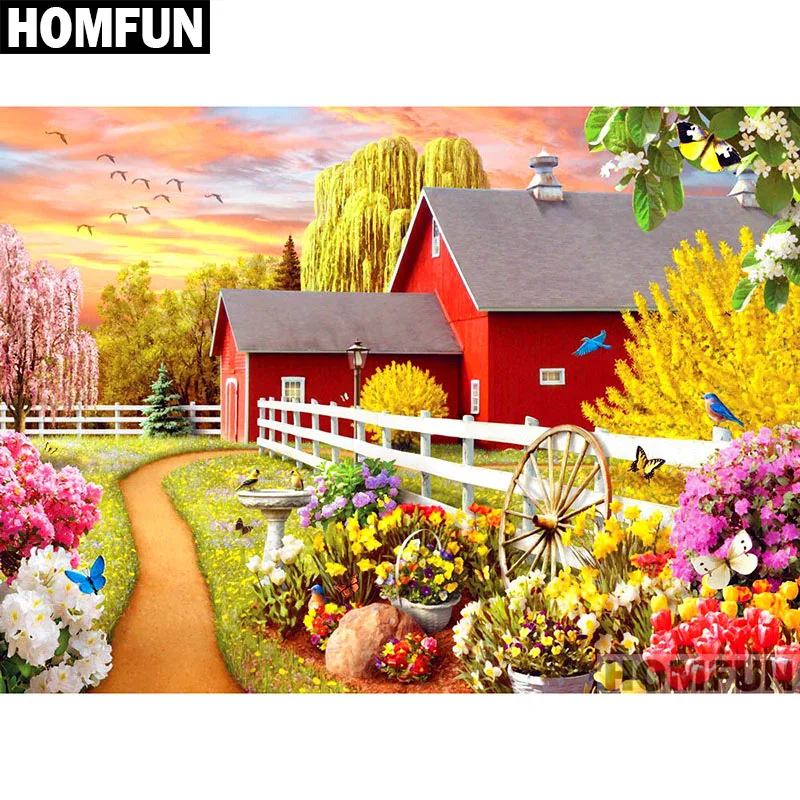Набор для алмазной вышивки HOMFUN A01678 картина сделай сам из квадратных/круглых