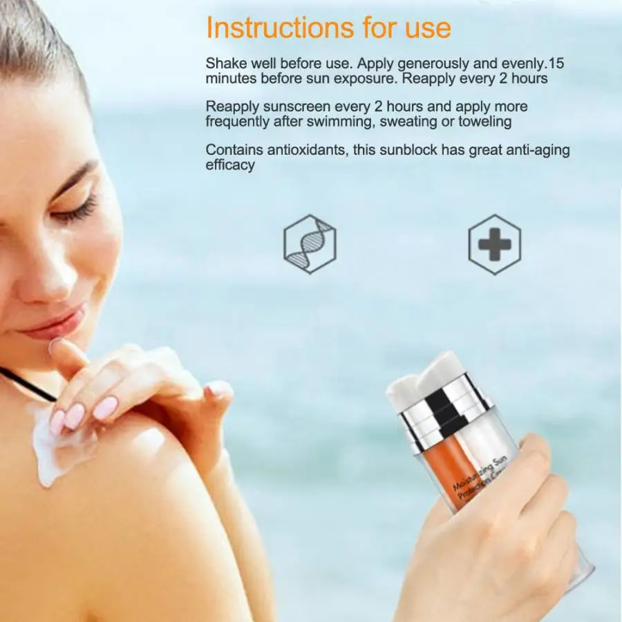 SPF50+ SPF30 двойной без масла УФ Уход за лицом солнцезащитный крем для защиты от солнца Увлажняющий солнцезащитный крем 17 мл+ 17 мл