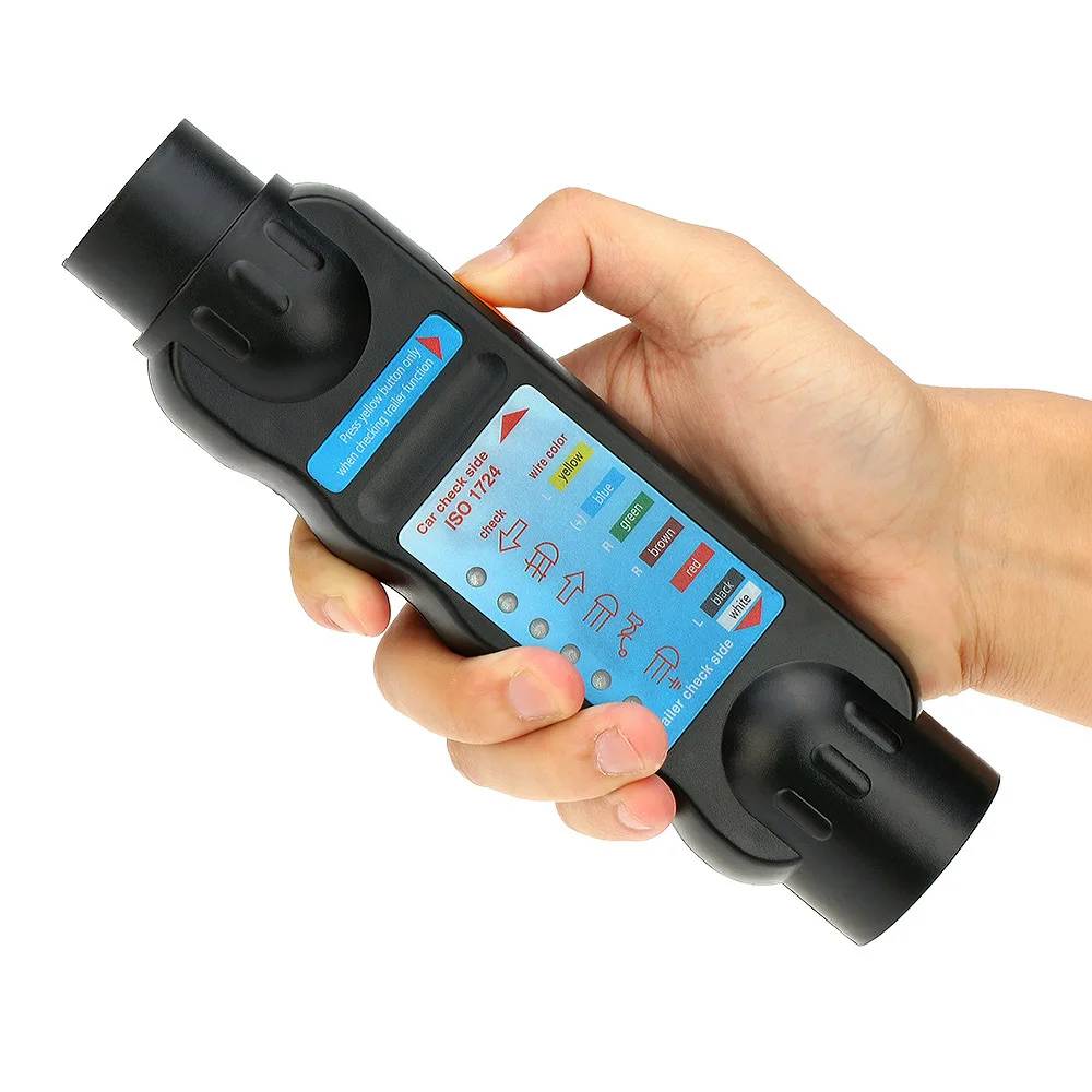 us $10 43 50% off t22773 towing trailer 7 pin plug socket connection tester 12v wiring circuit light diagnostic tool unit for car truck vehicle on 7 pin trailer plug socket couplings tow