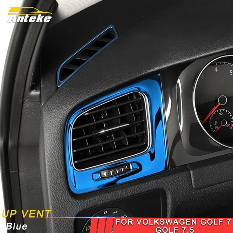 

ANTEKE For Volkswagen Golf 7 Golf 7.5 Car Styling Up A/C Vent Outlet Panel Cover Trim Frame Sticker Interior Accessories