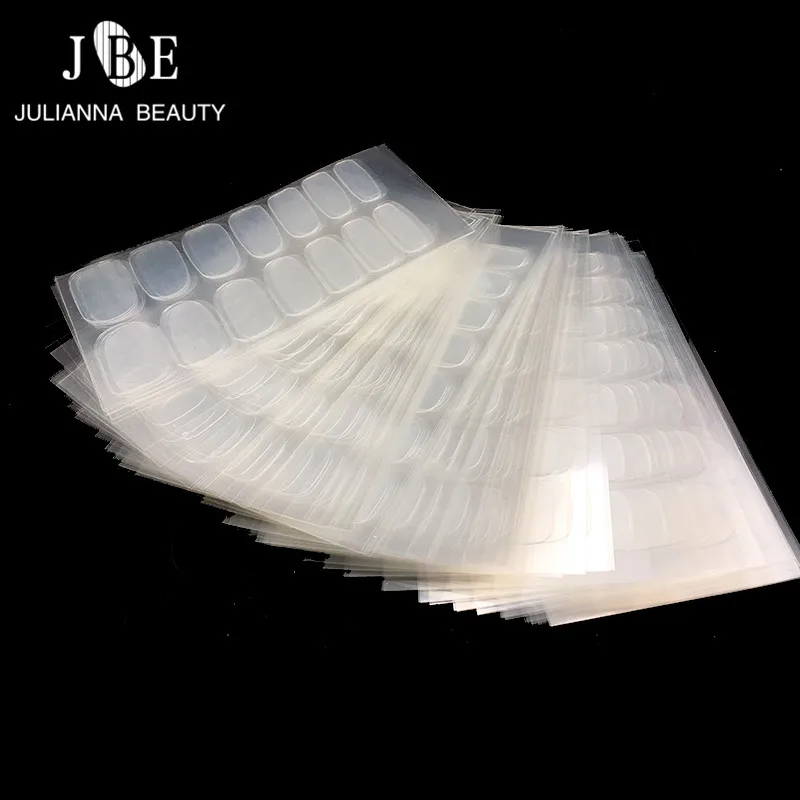 50 Sheets 14pcs UV Gel Base Sticker Nail Peel Off Sticker Adhesive Nail Tabs For DIY UV Gel Art Decorations Manicure Tools