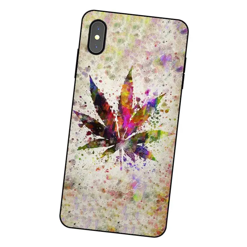 N252 Art Smoke Weed Black Silicone Case Cover For Apple iPhone 11 Pro XR XS Max X 8 7 6 6S Plus 5 5S SE