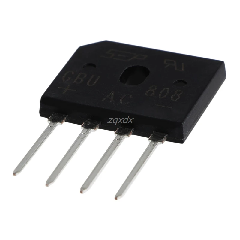 5 Pcs GBU808 800V 8A Single Phases Diode Bridge Rectifier IC Chip &