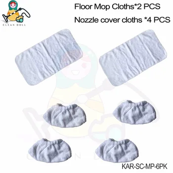

4X Nozzle brush cover 2X floor mop cloths for Karcher SC1 SC3 ( NOT for Comfort plus and EasyFix )Steam cleaner SC1020 SC1122