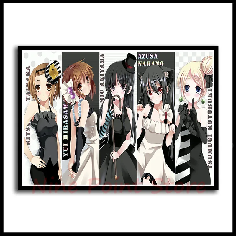 K-ON японского аниме HD мелованная бумага для художественной печати плакат стены стикеры кафе декоративная живопись бескаркасная - Цвет: Шоколад