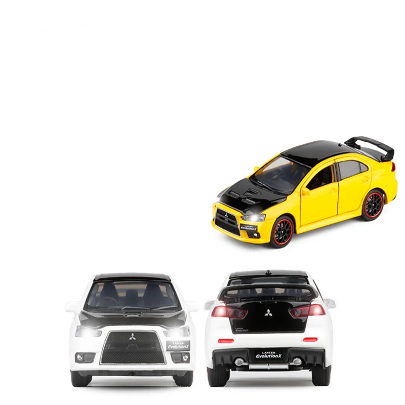 Детская Игрушечная модель 1/32 Ratio Mitsubishi Wing God EVO, литая под давлением модель, игрушка со звуком и светильник, подарок на день рождения