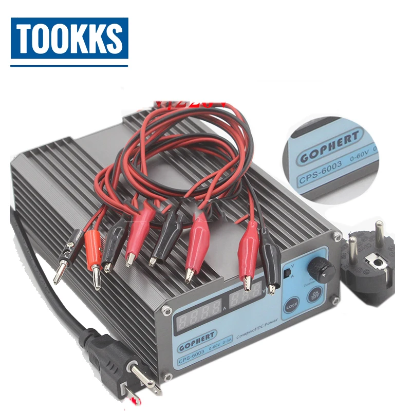 

EU Plug CPS6003 Digital Adjustable DC Power Supply OVP/OCP/OTP Low Power 60V3A 0.01V/0.01A 110V-220V