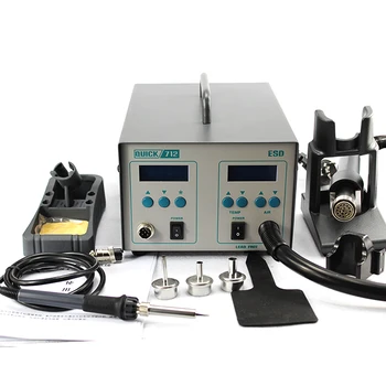 Online QUICK 712 Intelligent ESD Rework System 1000W Desoldering Heat Gun +Soldering Station Lead Free Welding