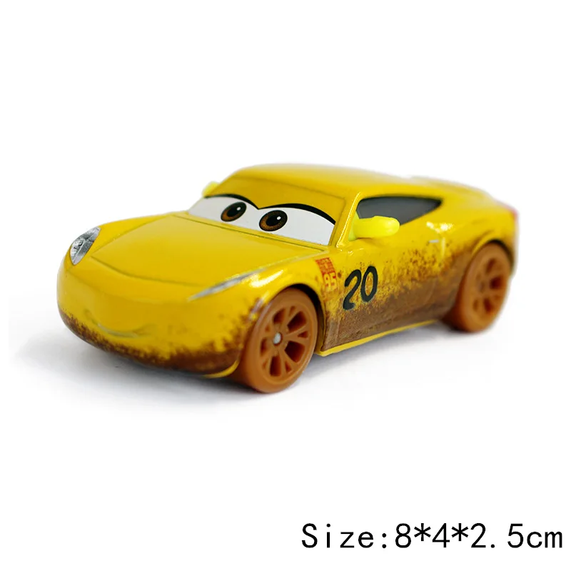 

Disney Pixar Cars 3 2 Blue Lightning McQueen Jackson Storm Cruz Ramirez Mater 1:55 Diecast Metal Alloy Model Toy Car Kid Gift