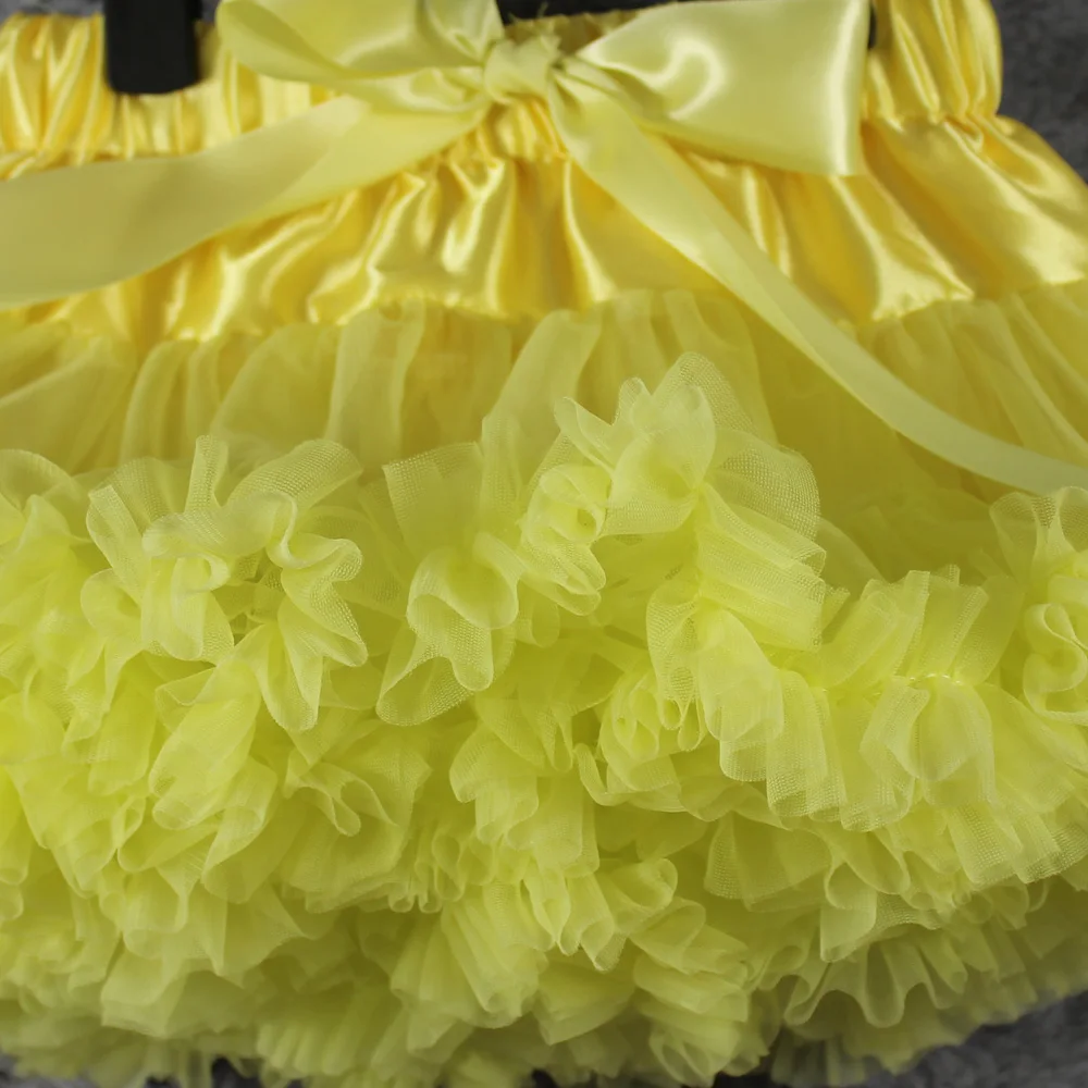 Светло-желтая юбка-пачка для малышей, Мини-юбка Для Девочек Пышные пачки Детские реквизит для фотографий летняя одежда для девочек много цветов