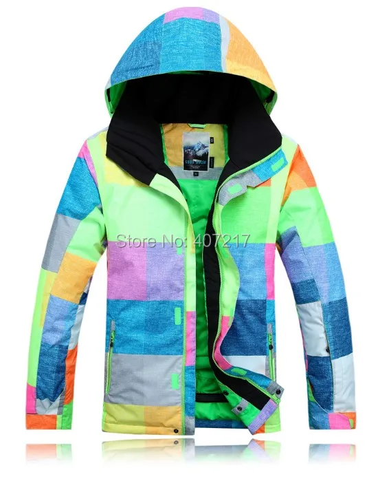 

2017 mens ski jacket color matching snowboarding jacket for men warm snow coat skiwear mountaineering jacket waterproof 10K warm