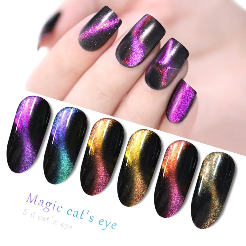 

Optical Chameleon Nail Glue Star Cat's Eye Gel Cat's Eye Phototherapy Plastic Double Color Color Plastic 6 Color