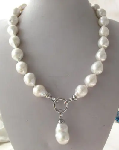 

Natural White Unusual Keshi Keishi Drip Baroque Pearl Necklace&Pendant ^^^@^Noble style Natural Fine jewe FREE SHIPPING